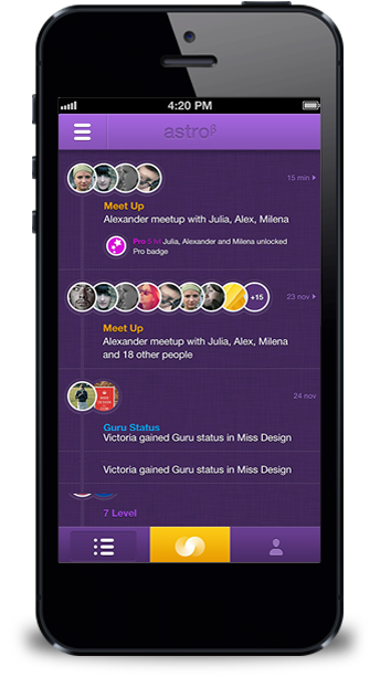 Astro app UI design