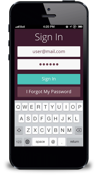 Login app UI design